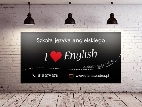 Szkoła Języka Angielskiego - baner wielkoformatowy