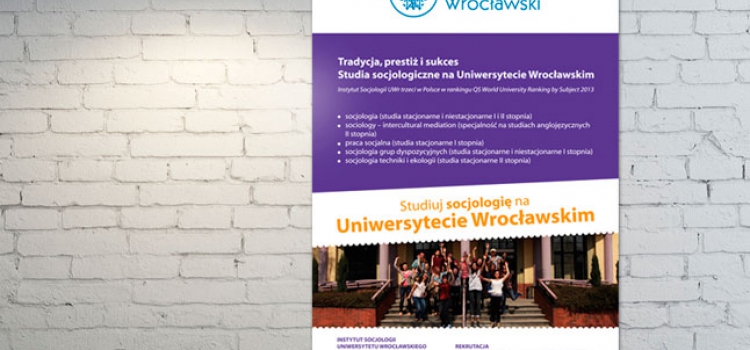 Plakat promujący Uniwersytet Wrocławski