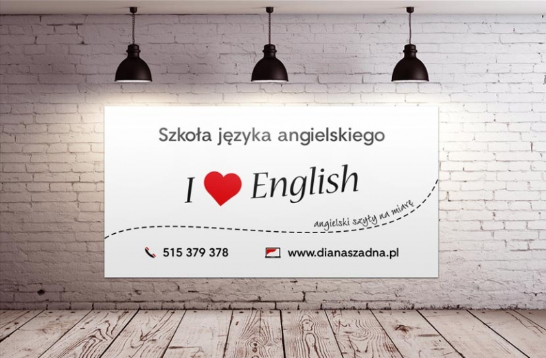 Szkoła Języka Angielskiego - baner wielkoformatowy